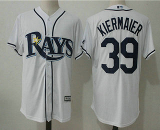 Men's Tampa Bay Rays #39 Kevin Kiermaier White Home Stitched MLB Majestic Cool Base Jersey