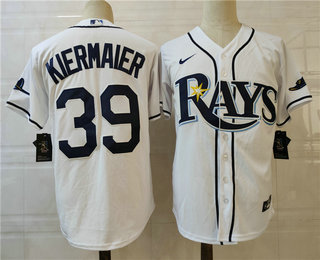 Men's Tampa Bay Rays #39 Kevin Kiermaier White Stitched MLB Cool Base Nike Jersey