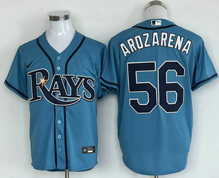 Men's Tampa Bay Rays #56 Randy Arozarena Blue Cool Base Stitched Baseball Jersey