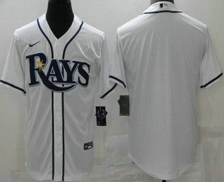 Men's Tampa Bay Rays Blank White Cool Base Nike Jersey