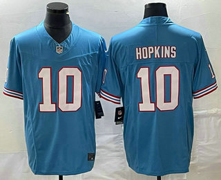Men's Tennessee Titans #10 DeAndre Hopkins Blue 2023 FUSE Vapor Limited Throwback Stitched Jersey