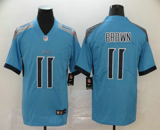 Men's Tennessee Titans #11 A.J. Brown Nike Light Blue New 2018 Vapor Untouchable Limited Jersey