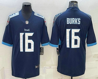 Men's Tennessee Titans #16 Treylon Burks Navy Blue 2022 Vapor Untouchable Stitched NFL Nike Limited Jersey