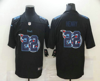 Men's Tennessee Titans #22 Derrick Henry Black 2020 Shadow Logo Vapor Untouchable Stitched NFL Nike Limited Jersey