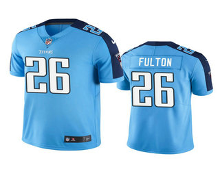 Men's Tennessee Titans #26 Kristian Fulton Light Blue 2020 NFL Draft Vapor Limited Jersey