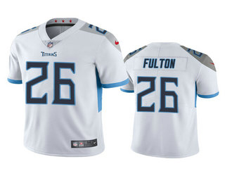 Men's Tennessee Titans #26 Kristian Fulton White 2020 NFL Draft Vapor Limited Jersey