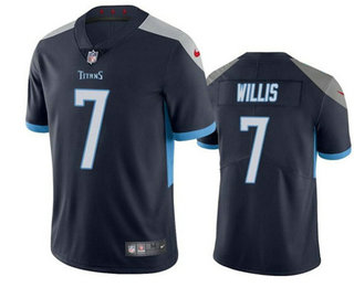 Men's Tennessee Titans #7 Malik Willis Navy Blue 2021 Vapor Untouchable Stitched NFL Nike Limited Jersey