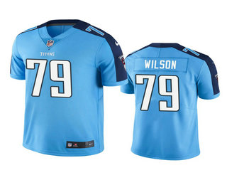 Men's Tennessee Titans #79 Isaiah Wilson Light Blue 2020 NFL Draft Vapor Limited Jersey