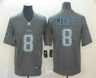 Men's Tennessee Titans #8 Marcus Mariota Gray Camo 2019 Vapor Untouchable Stitched NFL Nike Limited Jersey