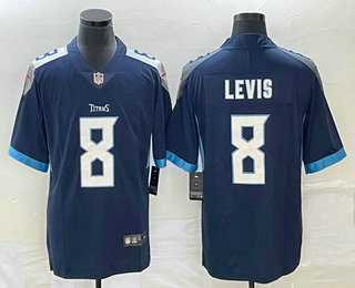 Men's Tennessee Titans #8 Will Levis Navy Blue 2022 Vapor Untouchable Stitched Nike Limited Jersey