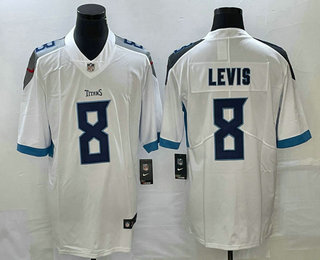 Men's Tennessee Titans #8 Will Levis White 2022 Vapor Untouchable Stitched Nike Limited Jersey