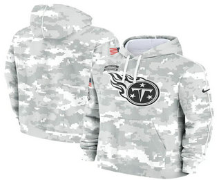 Men's Tennessee Titans 2024 Camo Salute to Service Club Fleece Pullover Hoodie