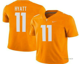 Men's Tennessee Volunteers #11 Jalin Hyatt Orange College Football Jersey