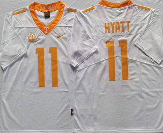 Men's Tennessee Volunteers #11 Jalin Hyatt White 2023 Vapor Untouchable Limited Stitched Nike Jersey