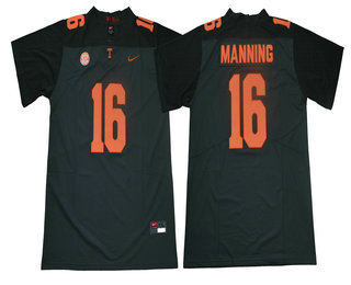 Men's Tennessee Volunteers #16 Peyton Manning Gray 2017 Vapor Untouchable Stitched Nike NCAA Jersey