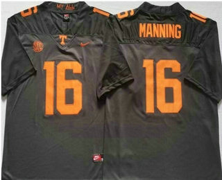 Men's Tennessee Volunteers #16 Peyton Manning Grey 2017 Vapor Untouchable Stitched Nike NCAA Jersey