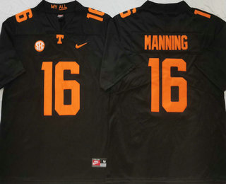 Men's Tennessee Volunteers #16 Peyton Manning Grey Vapor Stitched Nike Jersey