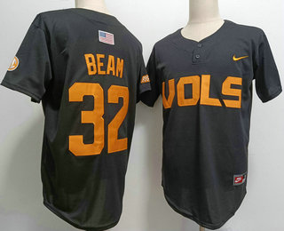 Men's Tennessee Volunteers #32 Drew Beam Black Pullover Cooperstown Stitched Nike Jersey