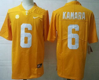 Men's Tennessee Volunteers #6 Alvin Kamara Orange College Football Jersey