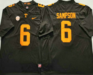 Men's Tennessee Volunteers #6 Dylan Sampson Black Vapor Limited College Football Jersey