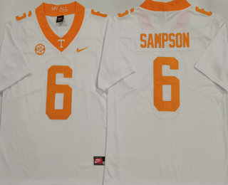 Men's Tennessee Volunteers #6 Dylan Sampson White Vapor Limited College Football Jersey