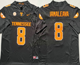 Men's Tennessee Volunteers #8 Nico Iamaleava Black FUSE College Stitched Jersey