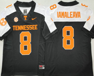 Men's Tennessee Volunteers #8 Nico Iamaleava Black Thanksgiving FUSE College Football Jersey