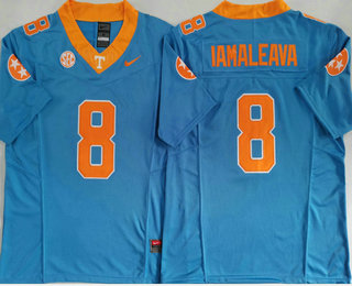 Men's Tennessee Volunteers #8 Nico Iamaleava Blue FUSE College Football Jersey