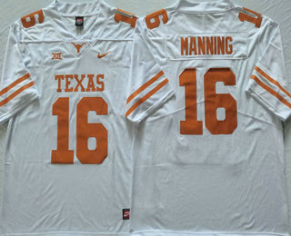 Men's Texas Longhorns #16 Arch Manning White Vapor Stitched Nike Jersey