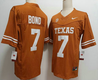 Men's Texas Longhorns #7 Isaiah Bond Yellow FUSE Stitched Jersey