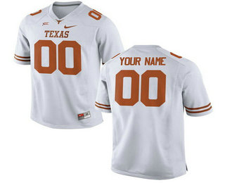 Men's Texas Longhorns Customized College Football Limited Jersey - White