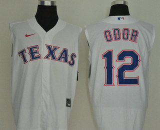 Men's Texas Rangers #12 Rougned Odor White 2020 Cool and Refreshing Sleeveless Fan Stitched MLB Nike Jersey