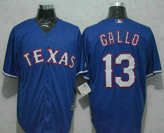 Men's Texas Rangers #13 Joey Gallo Blue New Cool Base Jersey