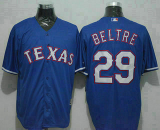 Men's Texas Rangers #29 Adrian Beltre Blue New Cool Base Jersey