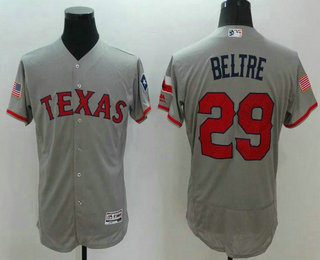 Men's Texas Rangers #29 Adrian Beltre Cream Fashion Stars & Stripes 2016 Flexbase MLB Independence Day Jersey