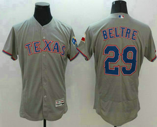 Men's Texas Rangers #29 Adrian Beltre Grey Flexbase 2016 MLB Player Jersey