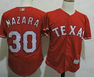 Men's Texas Rangers #30 Nomar Mazara Red 2016 Flexbase Majestic Baseball Jersey