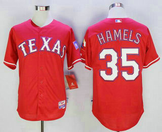 Men's Texas Rangers #35 Cole Hamels Alternate Red MLB Cool Base Jersey