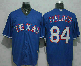 Men's Texas Rangers #84 Prince Fielder Blue New Cool Base Jersey