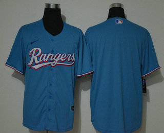 Men's Texas Rangers Blank Blue Cooperstown Collection Stitched MLB Nike Jersey