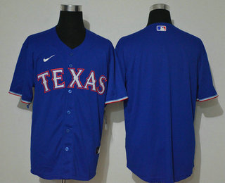 Men's Texas Rangers Blank Blue Stitched MLB Cool Base Nike Jersey