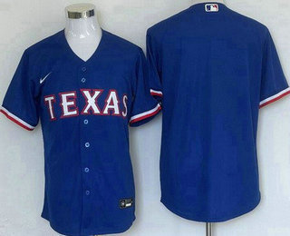 Men's Texas Rangers Blank Royal Cool Base Jersey