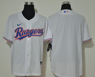 Men's Texas Rangers Blank White Cooperstown Collection Stitched MLB Nike Jersey