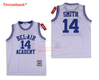 Men's The Movie Bel Air Academy #14 Will Smith White Swingman Basketball Jersey