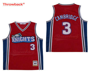 Men's The Movie Like Mike Los Angeles Knights #3 Calvin Cambridge Red Swingman Basketball Jersey