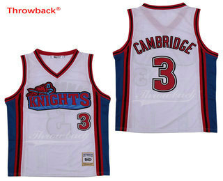 Men's The Movie Like Mike Los Angeles Knights #3 Calvin Cambridge White Swingman Basketball Jersey