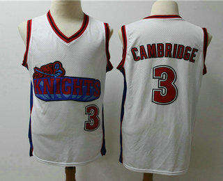 Men's The Movie Like Mike Los Angeles Knights #3 Calvin Cambridge White Swingman Basketball Jersey