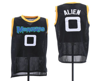 Men's The Movie Monstars #0 Alien Navy Blue Soul Swingman Basketball Jersey