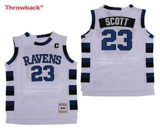 Men's The Movie One Tree Hill #23 Nathan Scott White Swingman Basketball Jersey