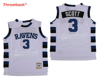 Men's The Movie One Tree Hill #3 Lucas Scott White Swingman Basketball Jersey